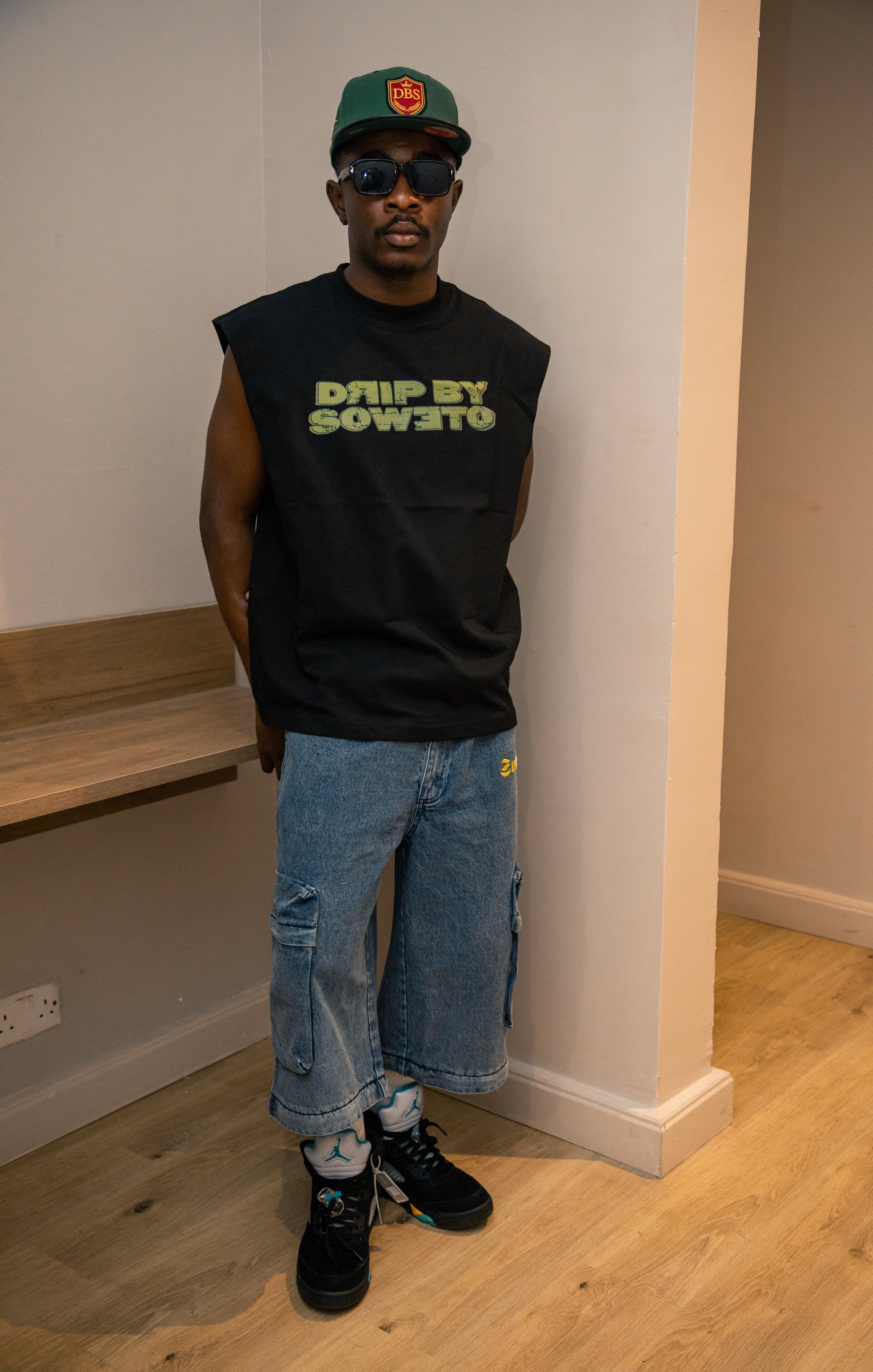 Soweto Arts Embroidery jorts